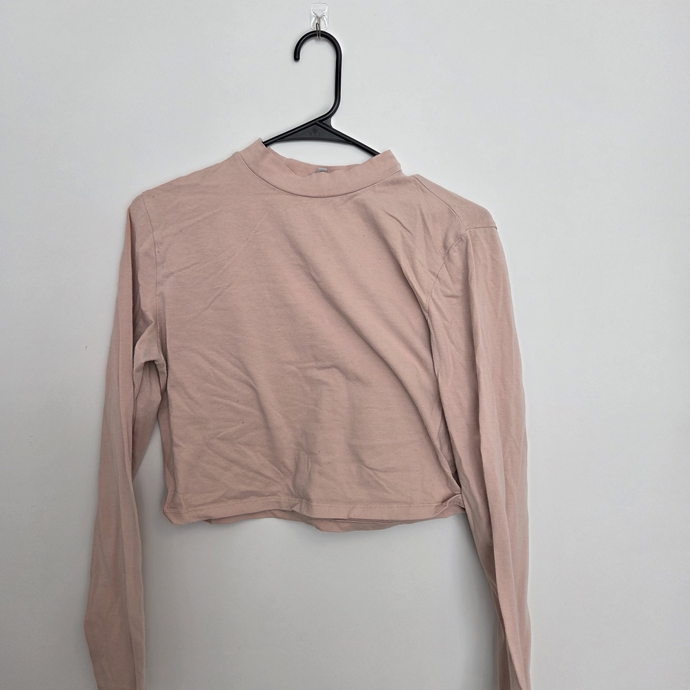 Charlotte Russe Blush Long Sleeve Top
